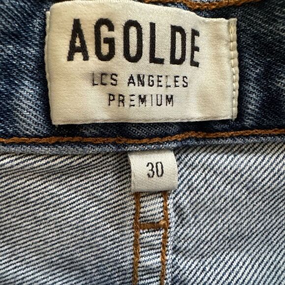 Agolde Denim High Rise Distressed Hem - Size 30 - Picture 3 of 7